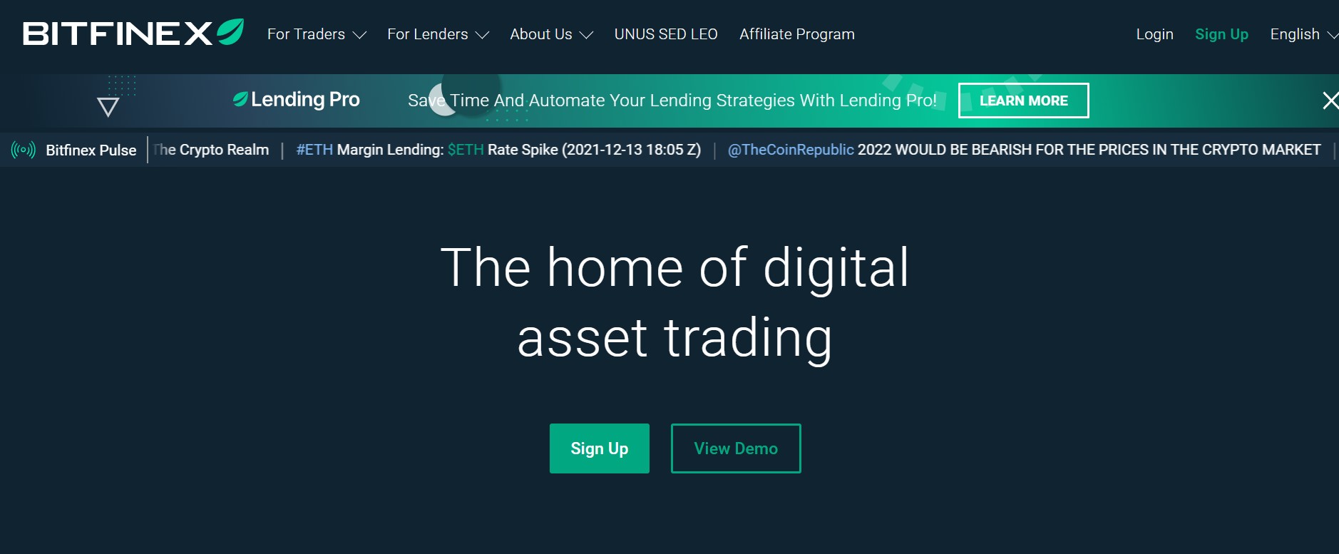 Bitfinex Trading-Plattform