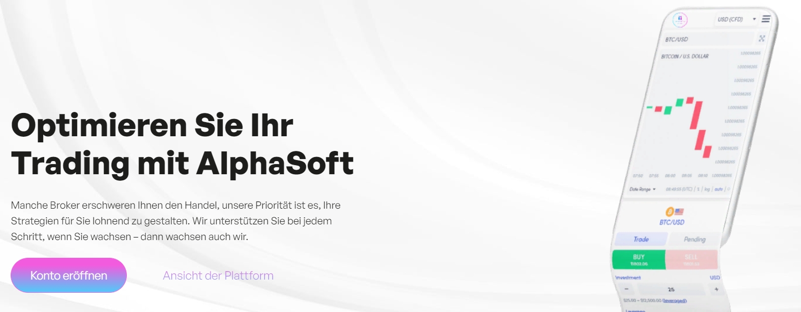 Alphasoft.ai Startseite