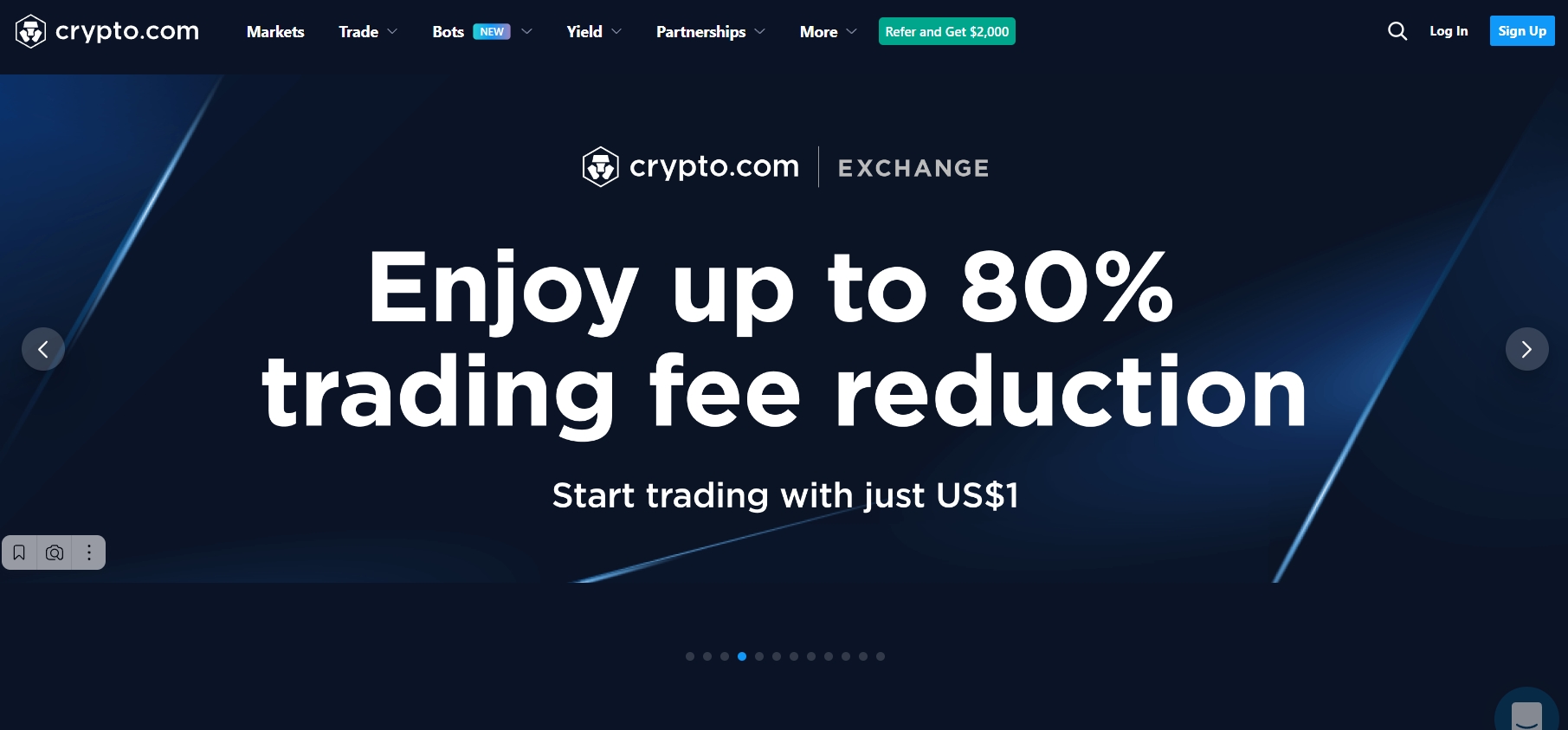 Crypto.com Exchange startseite