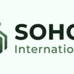 Logo von Soho International, grün-weißes Emblem mit Markenname