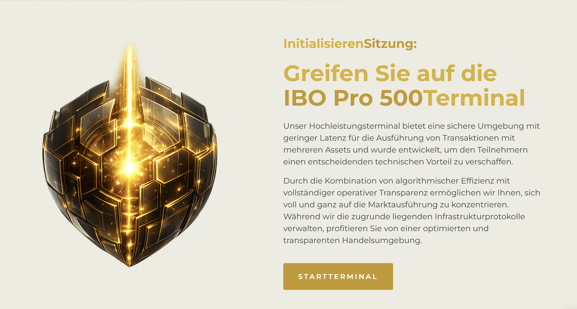 IBO Pro 500 Terminal Handelsplattform mit moderner Trading-Infrastruktur und übersichtlicher Benutzeroberfläche. IBO Pro 500 Terminal Handelsplattform mit moderner Trading-Infrastruktur und übersichtlicher Benutzeroberfläche.