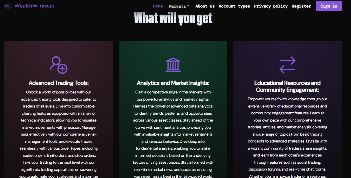 WealthW-Group Key features WealthW-Group Key features